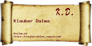 Klauber Dalma névjegykártya